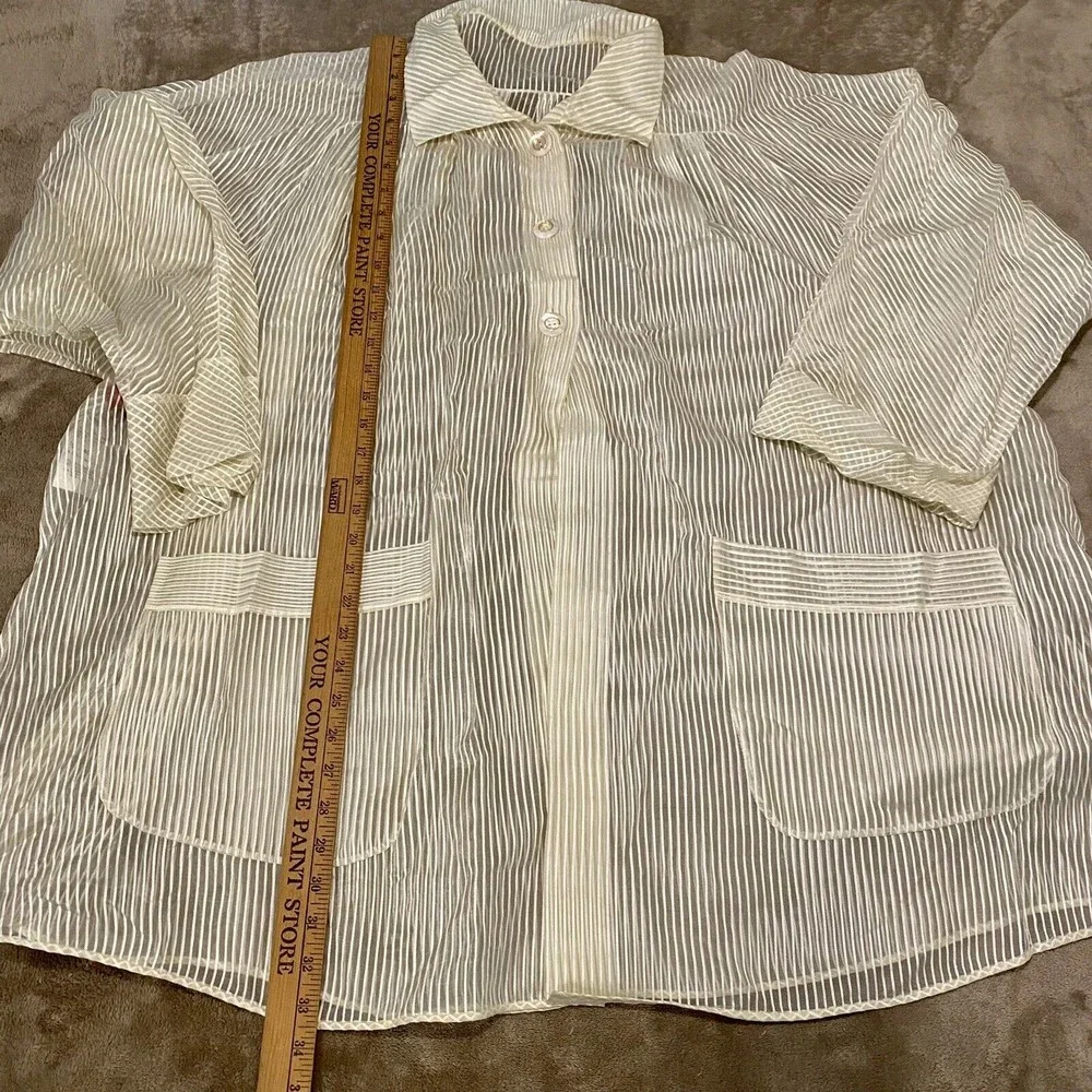 Vtg Valentino Intimo Night Gown Silk Blend Sheer Size 6 - Picture 6 of 6
